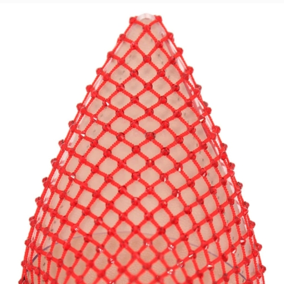 CHARLES DAVID AFTERHOURS RED RHINESTONE MESH BOOTIE, FIERY RHINESTONE RED 7.5 - Picture 7 of 16